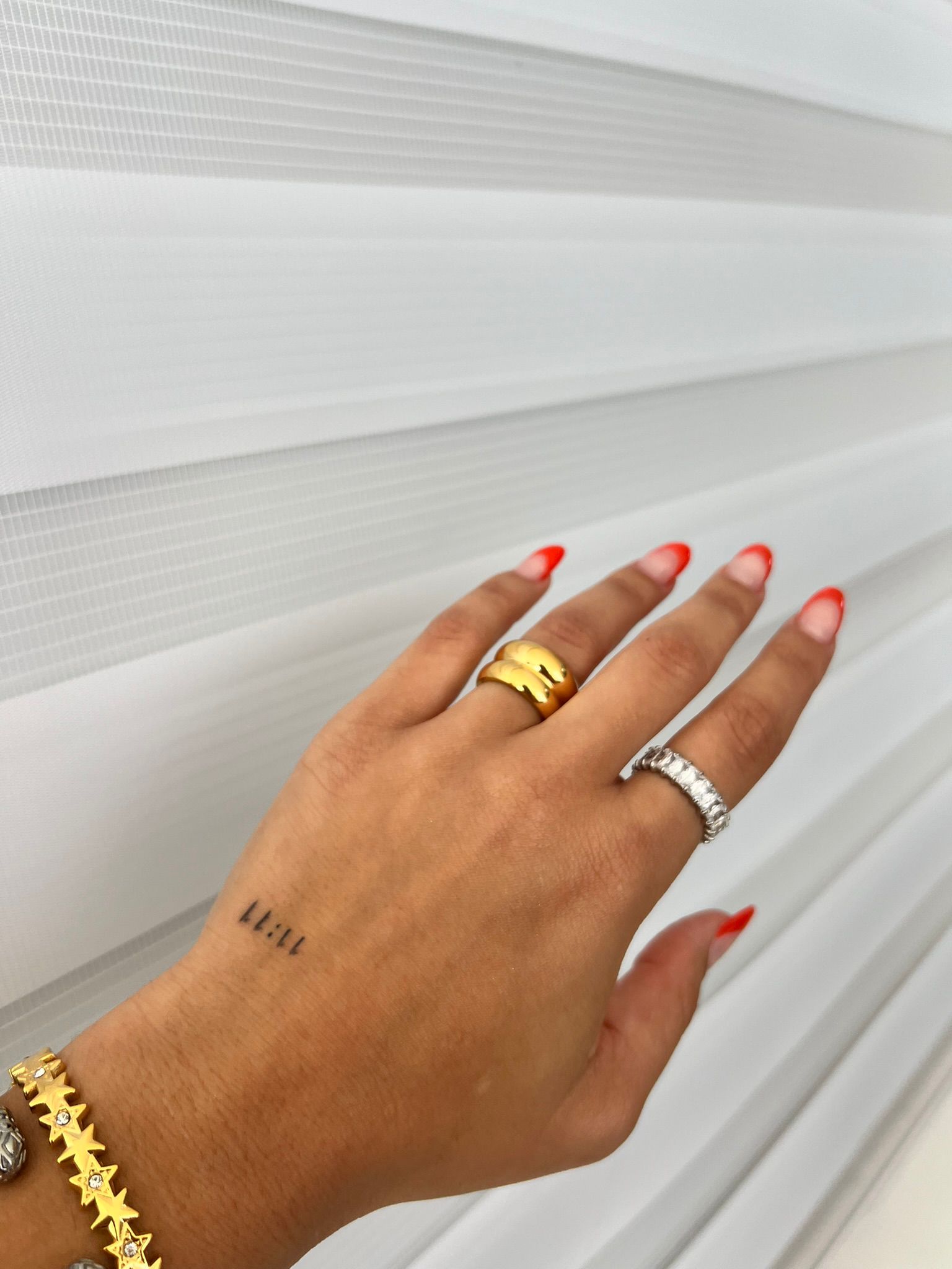 Rhinestone Silver Ring